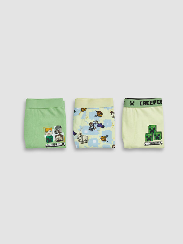 LCW Kids Minecraft Baskılı Erkek Çocuk Boxer 3'lü