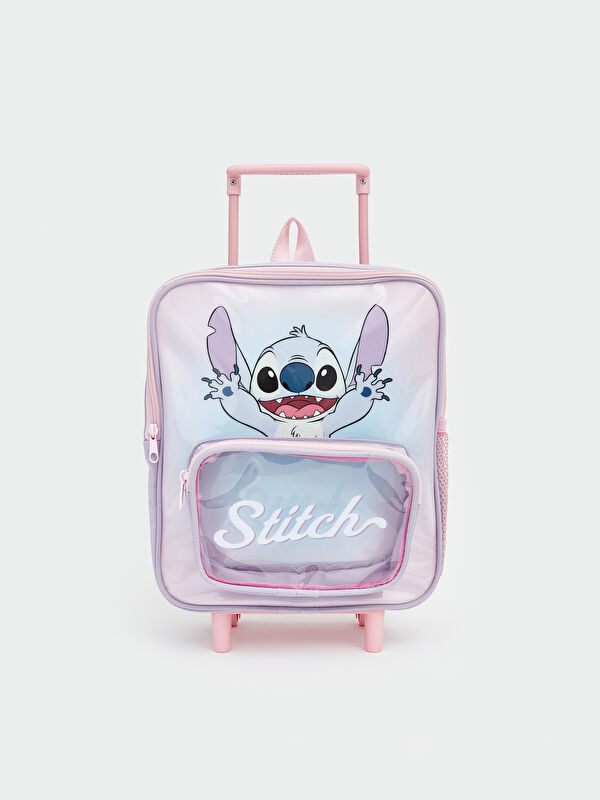LCW ACCESSORIES Stitch Baskılı Kız  Çocuk Çekçekli Çanta