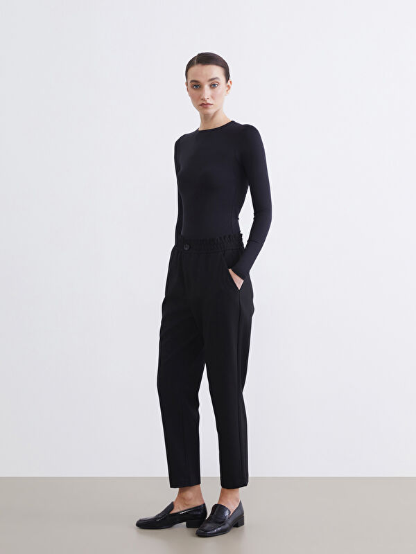 LCW Modest Beli Lastikli Kadın Pantolon