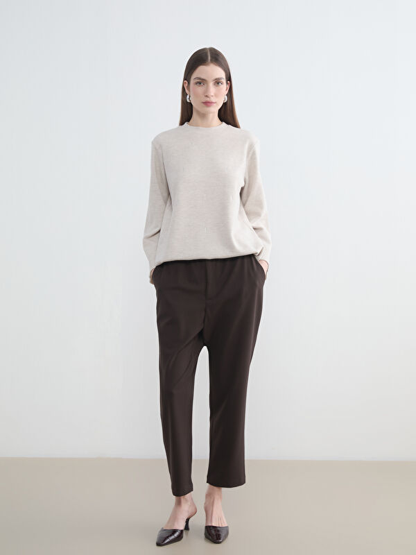 LCW Modest Beli Lastikli Kadın Pantolon
