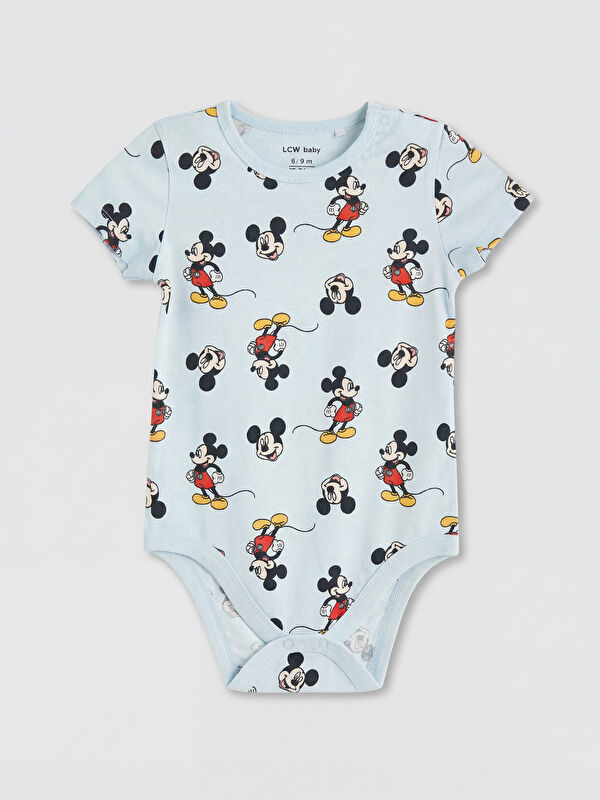 LCW baby Mickey Mouse Baskılı Erkek Bebek Zıbın