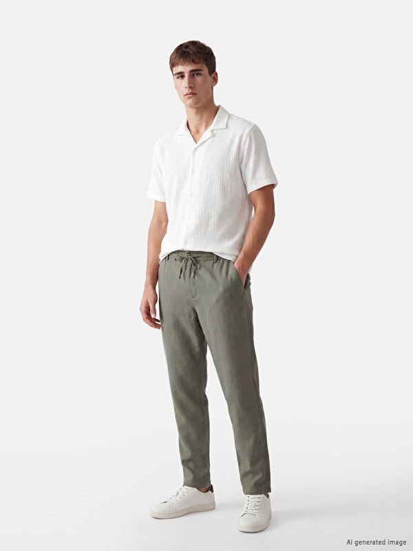 LCW Vision Regular Fit Linen Blend Men's Trousers