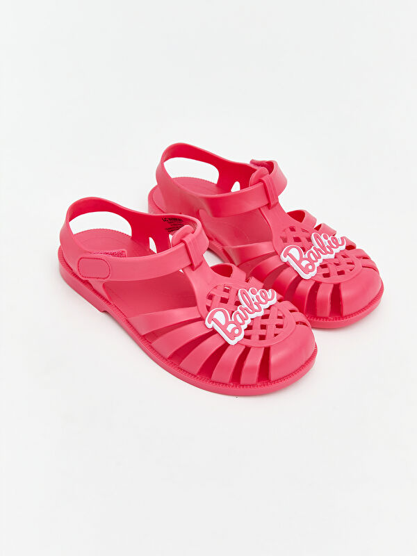LCW STEPS Barbie Baskılı Kız Bebek Sandalet