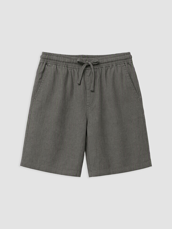XSIDE Shorts Homme Coupe Régulière Aspect Lin