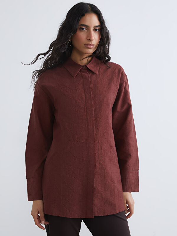 LCW Modest Nakışlı Kadın Gömlek Tunik
