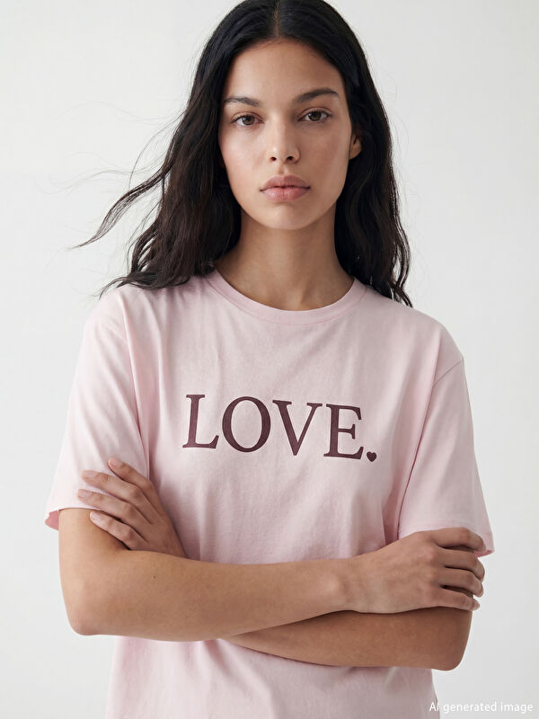 XSIDE Crew Neck Soft Touch Printed Women's T-Shirt