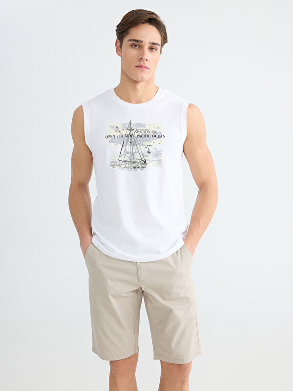 LCWAIKIKI Classic Crew Neck Printed Men's Sleeveless T-Shirt