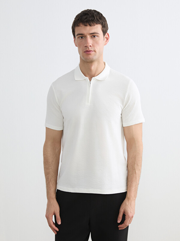LCW Vision Textured Polo Shirt for Men