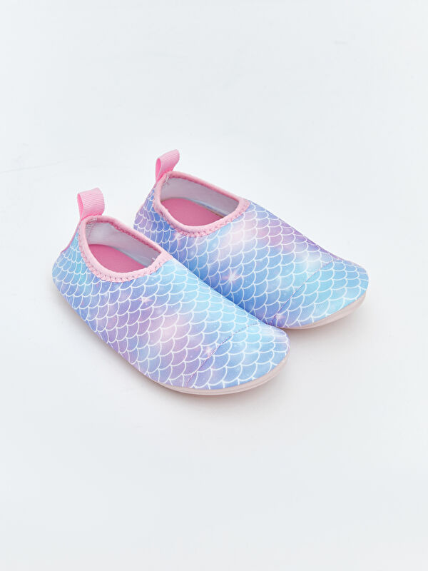 LCW STEPS Fish Scale Patterned Girls' Aqua Shoes