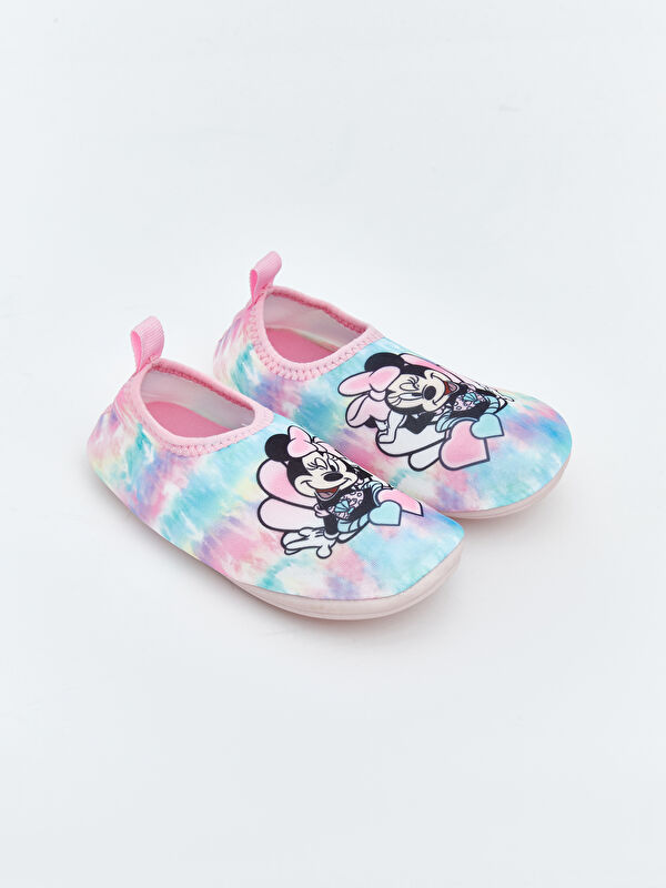 LCW STEPS Minnie Mouse Printed Girls' Aqua Shoes