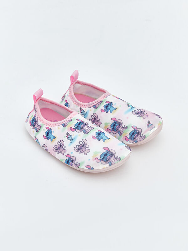 LCW STEPS Lilo and Stitch Printed Girls' Aqua Shoes