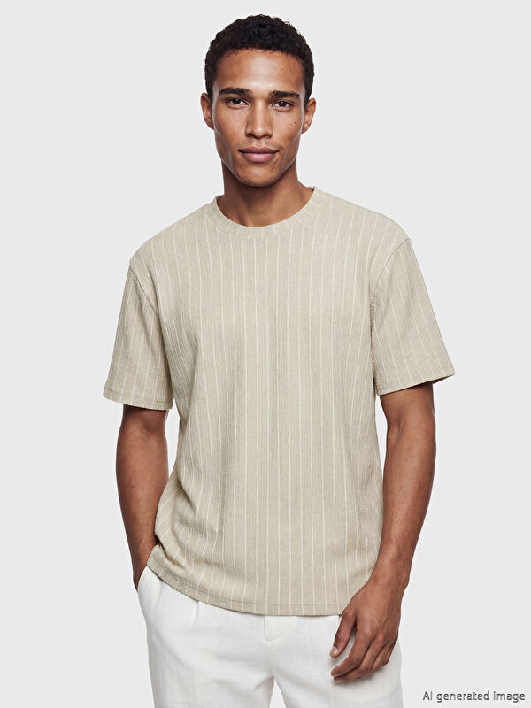 LCW Vision Man BEIGE T-Shirt