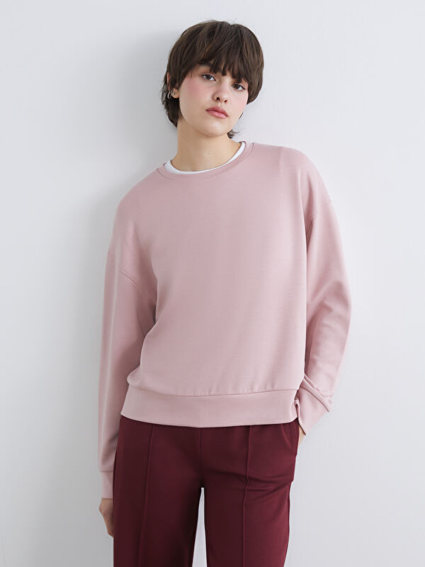 XSIDE Bisiklet Yaka Soft Touch Kadın Sweatshirt
