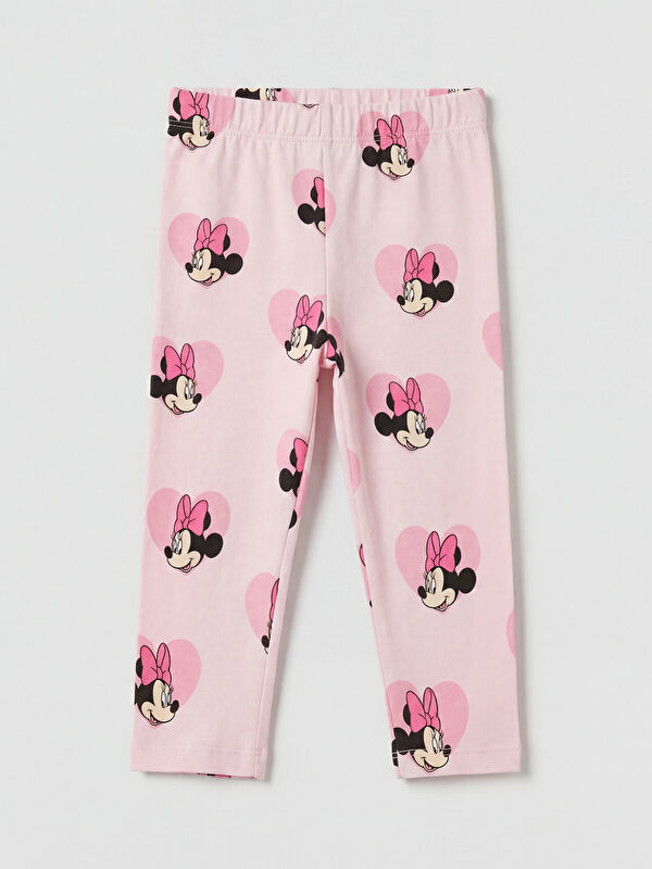LCW Kids Minnie Mouse Baskılı Kız Çocuk Tayt
