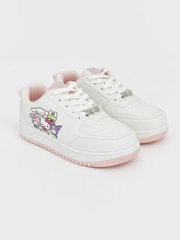 LCW STEPS Hello Kitty Baskılı Bağcıklı Kız Çocuk Spor Ayakkabı