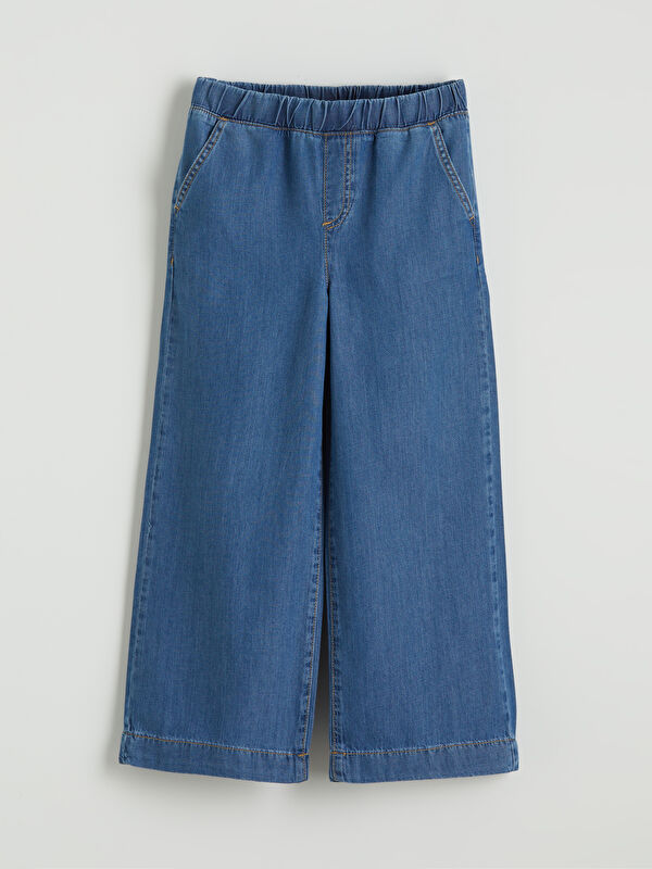 LC WAIKIKI Beli Lastikli Wideleg Kız Çocuk Jean Pantolon