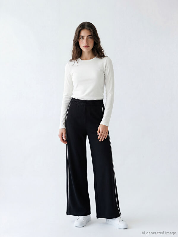 LCW Modest Beli Lastikli Soft Touch Kadın Eşofman Altı