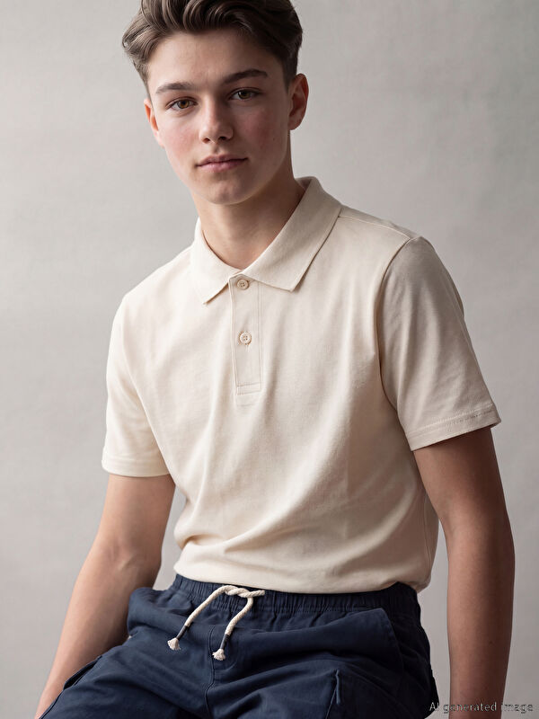LCW Kids Polo Yaka Erkek Çocuk Tişört