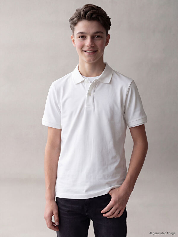 LCW Kids Polo Yaka Erkek Çocuk Tişört