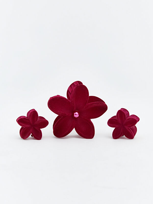 LCW JOY Floral Print Hair Clip Set of Three