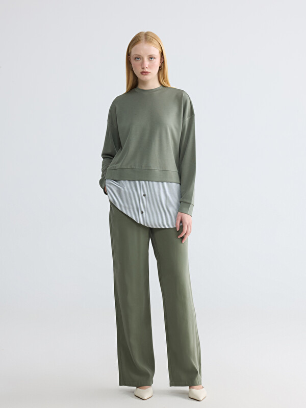 LCW Modest Woman Khaki Trousers