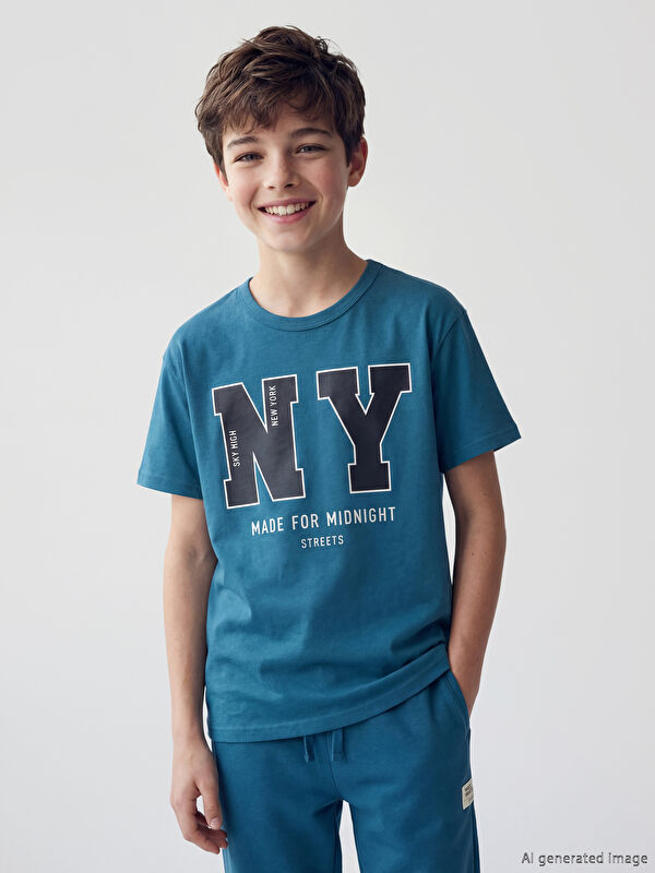 LCW Kids Baskılı Erkek Çocuk Tişört