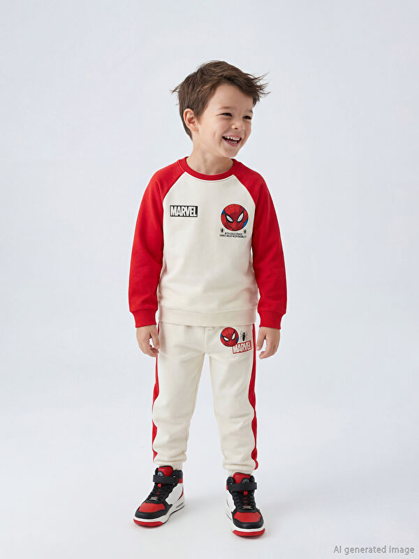 LCW Kids Spider-Man Baskılı Erkek Çocuk Jogger Eşofman Altı