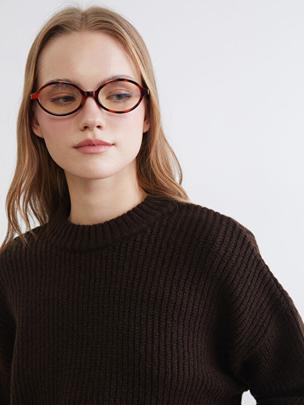 XSIDE Women's Oversized Knit Sweater with a Crew Neck