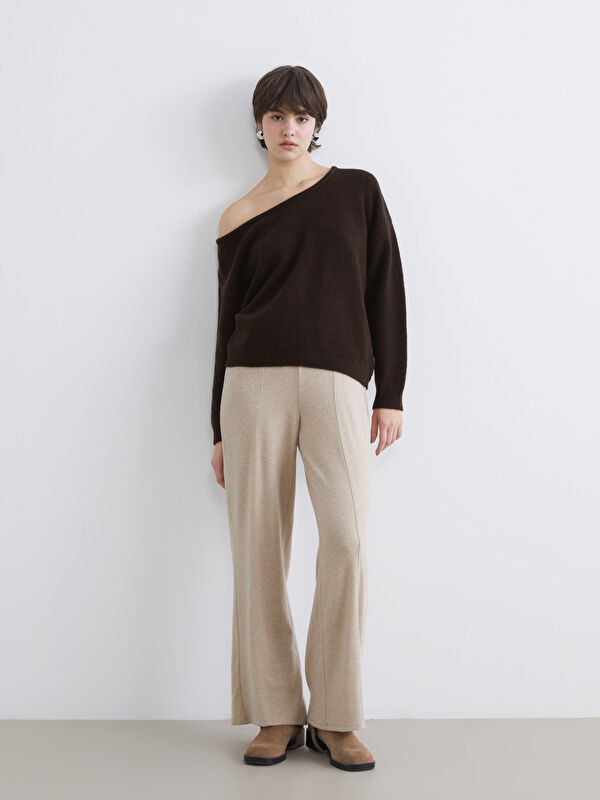 XSIDE Elastic Waist Wide Leg Women's Trousers