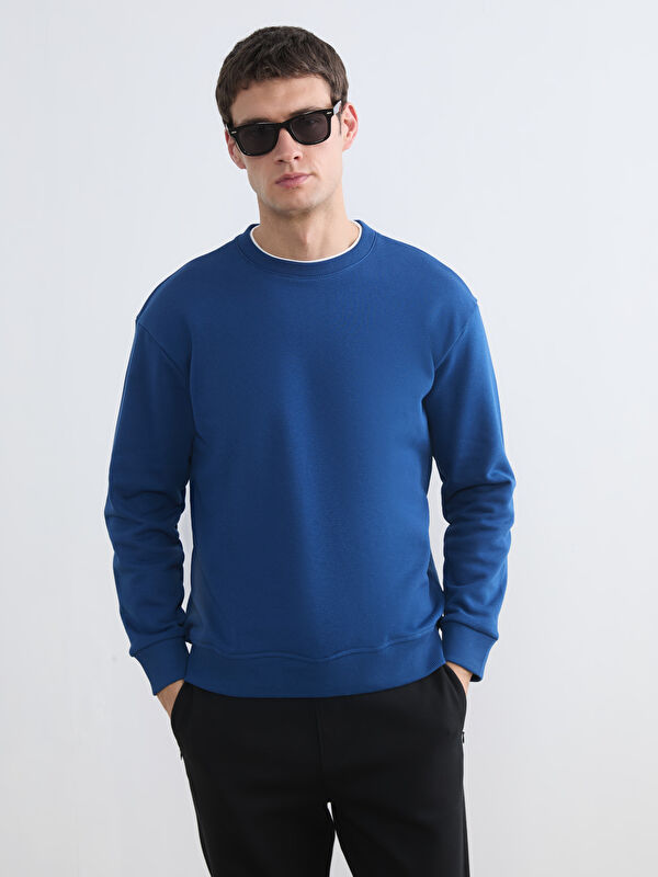 LCW Vision Bisiklet Yaka Erkek Kalın Sweatshirt