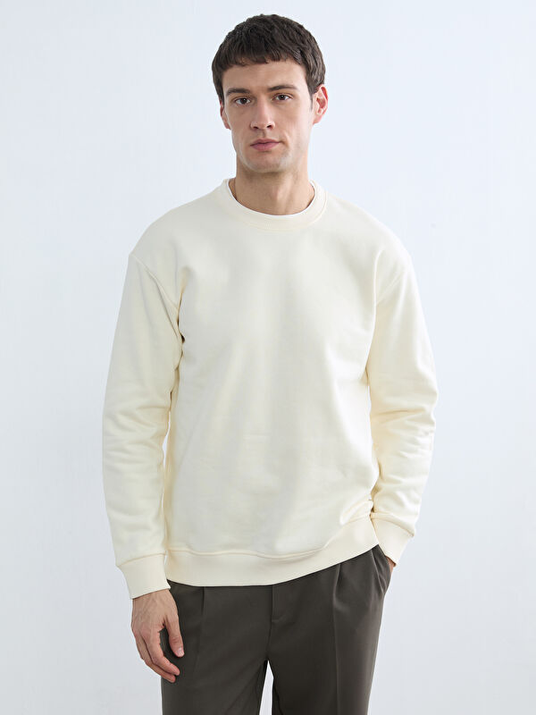 LCW Vision Bisiklet Yaka Erkek Kalın Sweatshirt