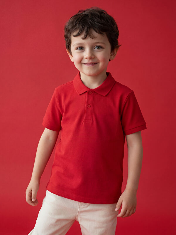 LCW Kids Polo Yaka Erkek Çocuk Pike Tişört