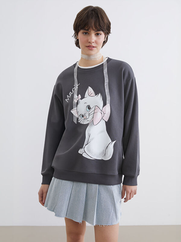 XSIDE Aristocats Printed Oversize Women's Thick Sweatshirt