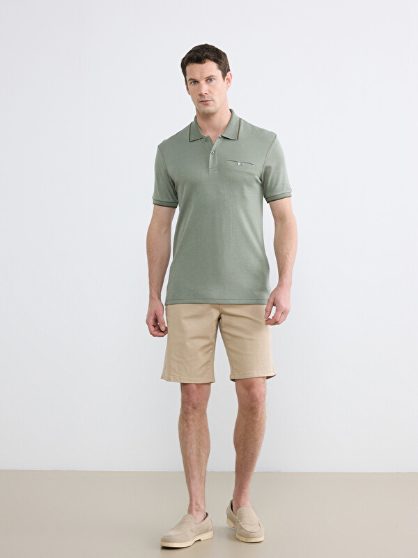 SOUTHBLUE Regular Fit Linen Blend Men's Shorts