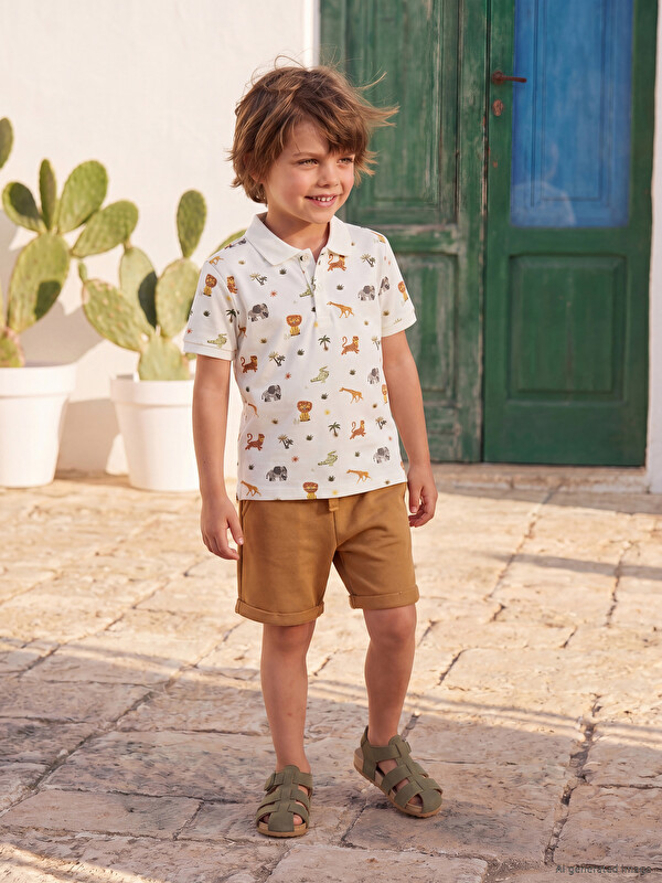 LCW baby Animal Patterned Boys' Shorts Set