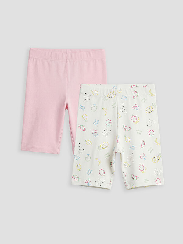LCW Kids Baskılı Kız Çocuk Şort Pijama Altı 2'li