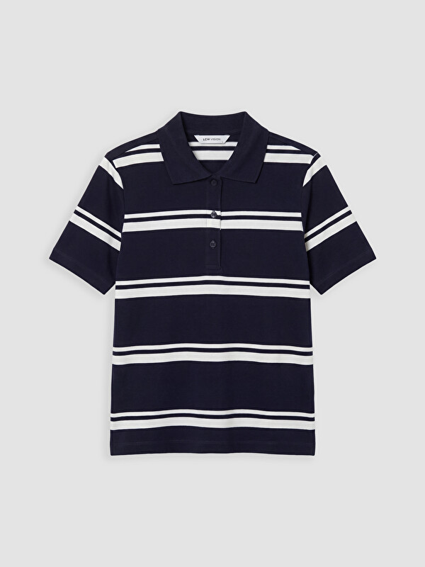 LCW Vision Tricou Polo Vărgat Pentru Femei