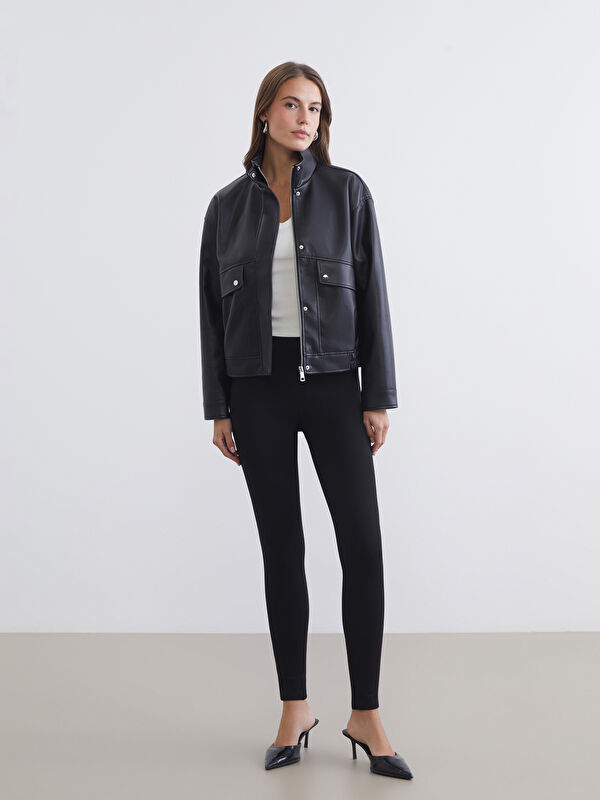 LCWAIKIKI Basic Beli Lastikli Kadın Tayt