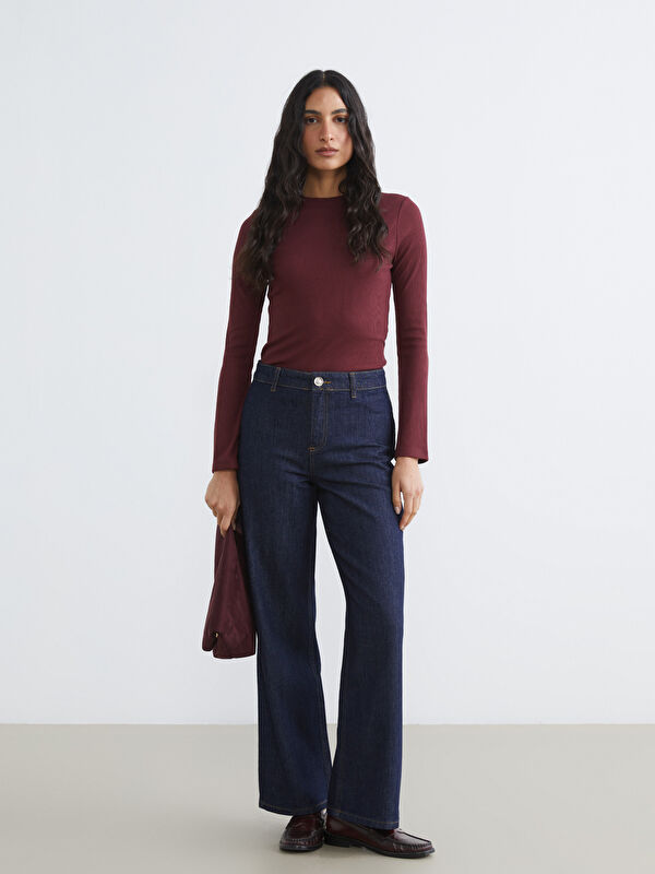 LCW Modest Flare Kadın Jean Pantolon