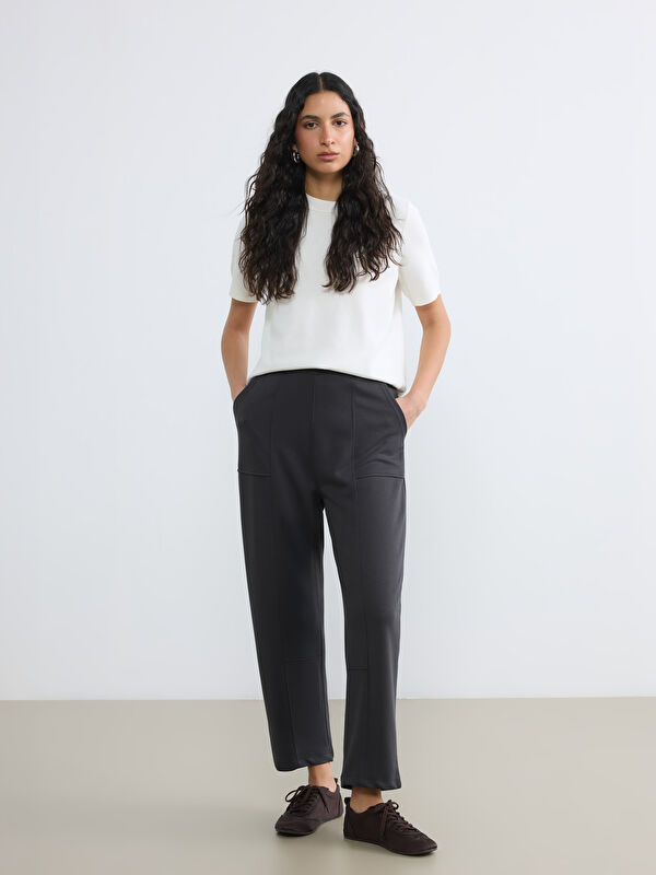 LCW Modest Beli Lastikli Soft Touch Kadın Eşofman Altı