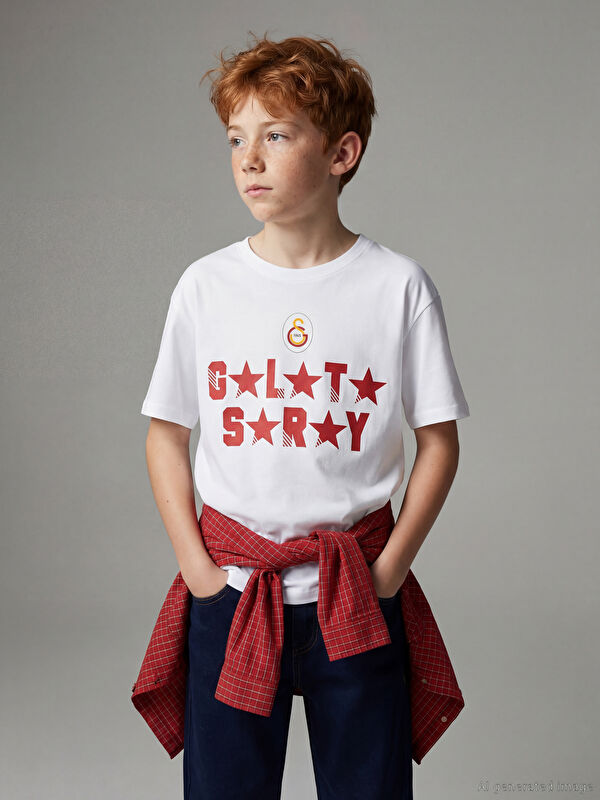 LCW Kids Galatasaray Baskılı Erkek Çocuk Tişört