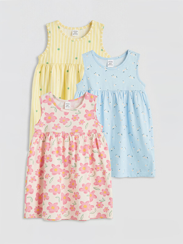 LCW baby Gemustertes 3er-Pack Kleid für Baby-Mädchen