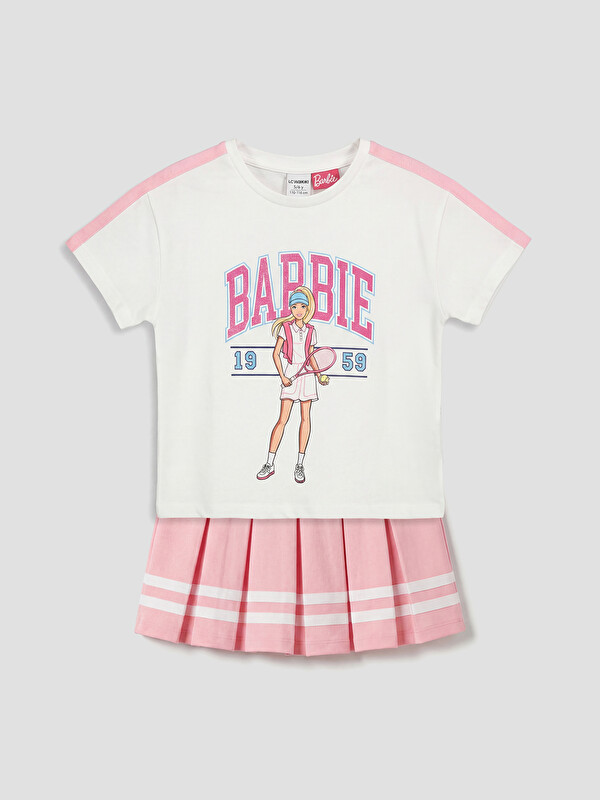 LCW Kids Barbie tiskani komplet za djevojčice