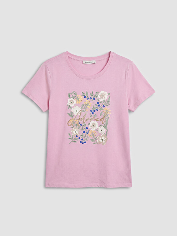 LCWAIKIKI Classic Crew Neck Printed Women's T-Shirt