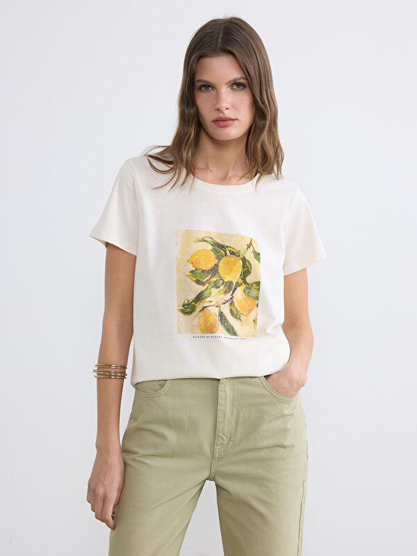 LCW EVERYDAY Crew Neck Printed Women's T-Shirt