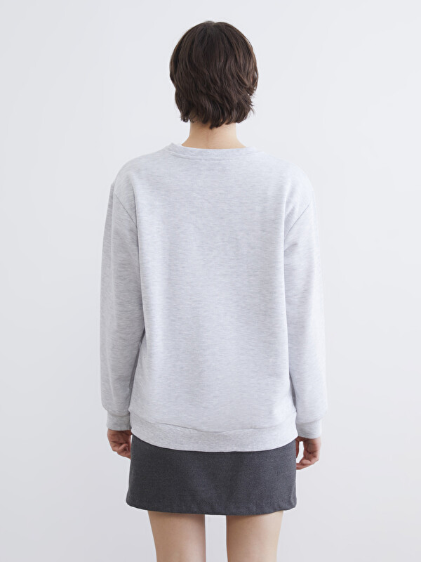 XSIDE Women's Oversized Sweatshirt with Mickey Mouse Print