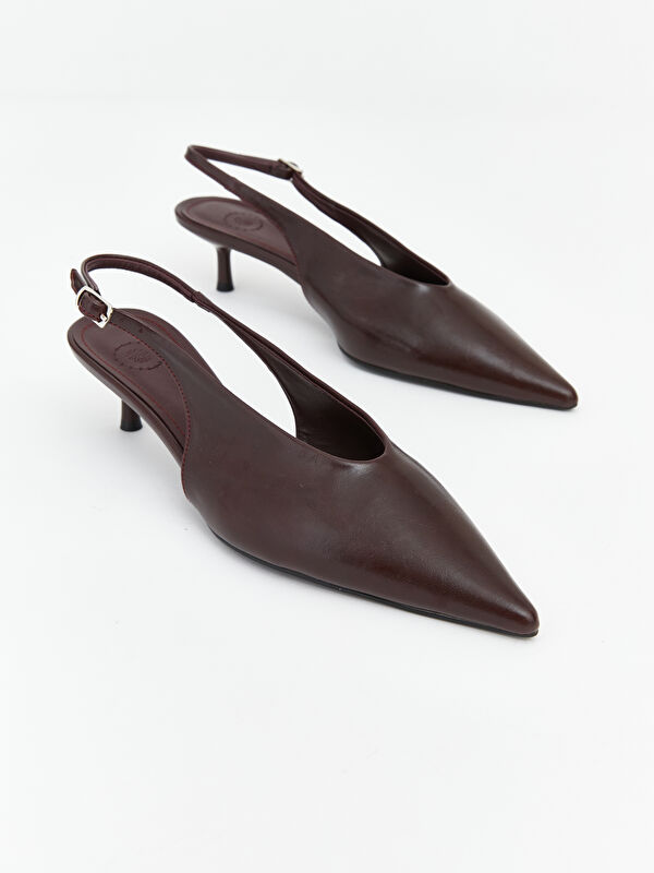 Lcw Steps Bordo Lcw Steps Sivri Burun Kadın Topuklu Ayakkabı