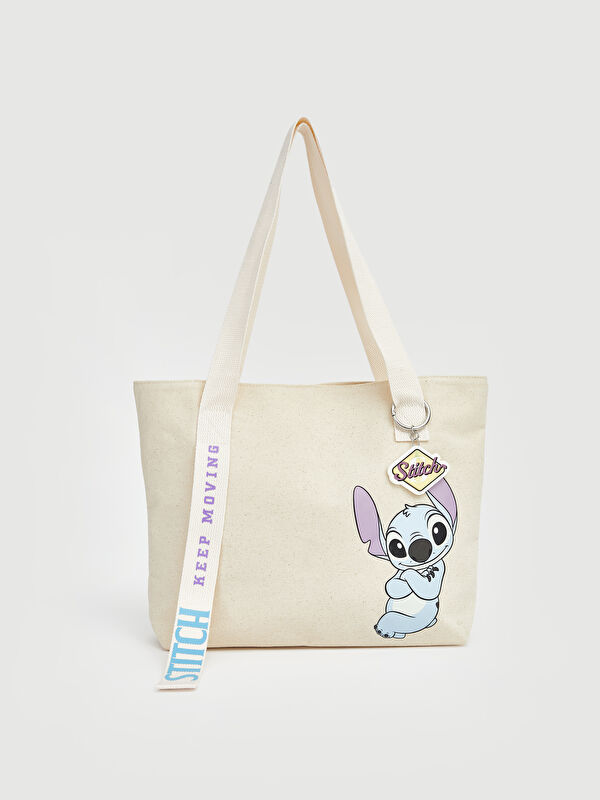 LCW ACCESSORIES Stitch Bedruckte Canvas-Schultertasche für Mädchen