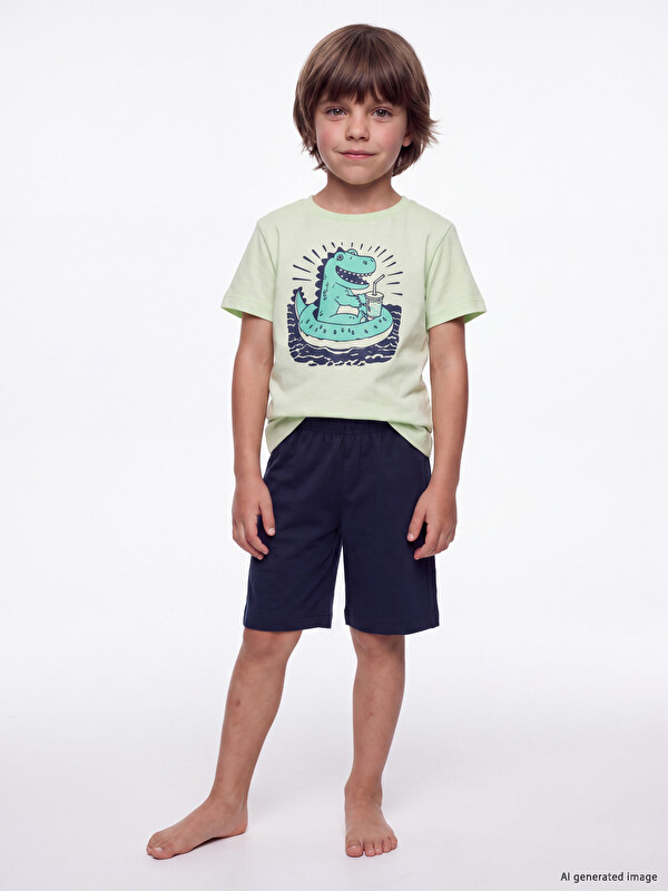 LC WAIKIKI Boys' Printed Short Pyjamas Set