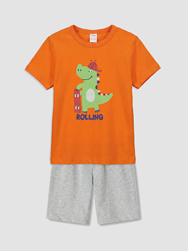 LC WAIKIKI Baskılı Erkek Çocuk Şortlu Pijama Takımı